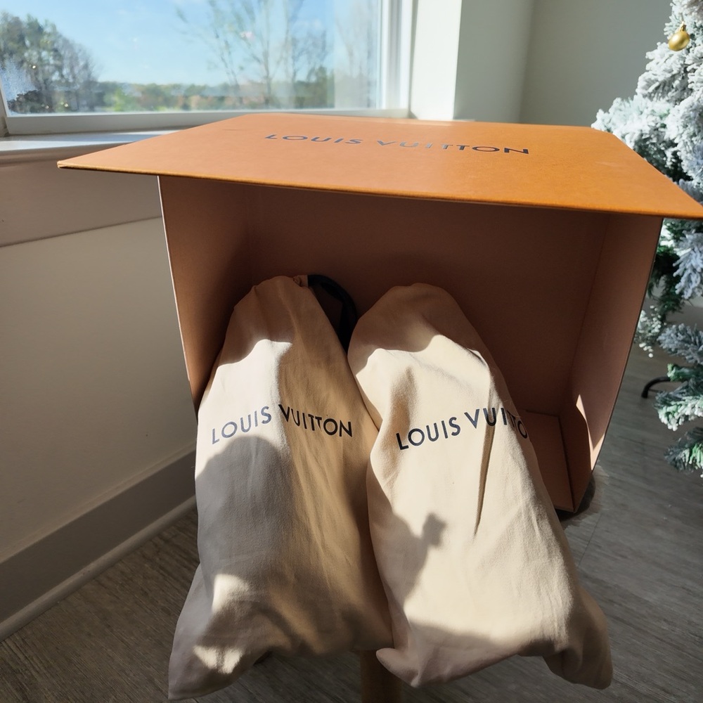 2 Louis Vuitton Brown and Cream Sneakers (UK 7.5 and 8.5)